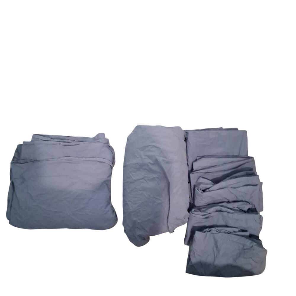 Brooklinen sheet set King Organic cotton blue fitted flat 5 pillow cases